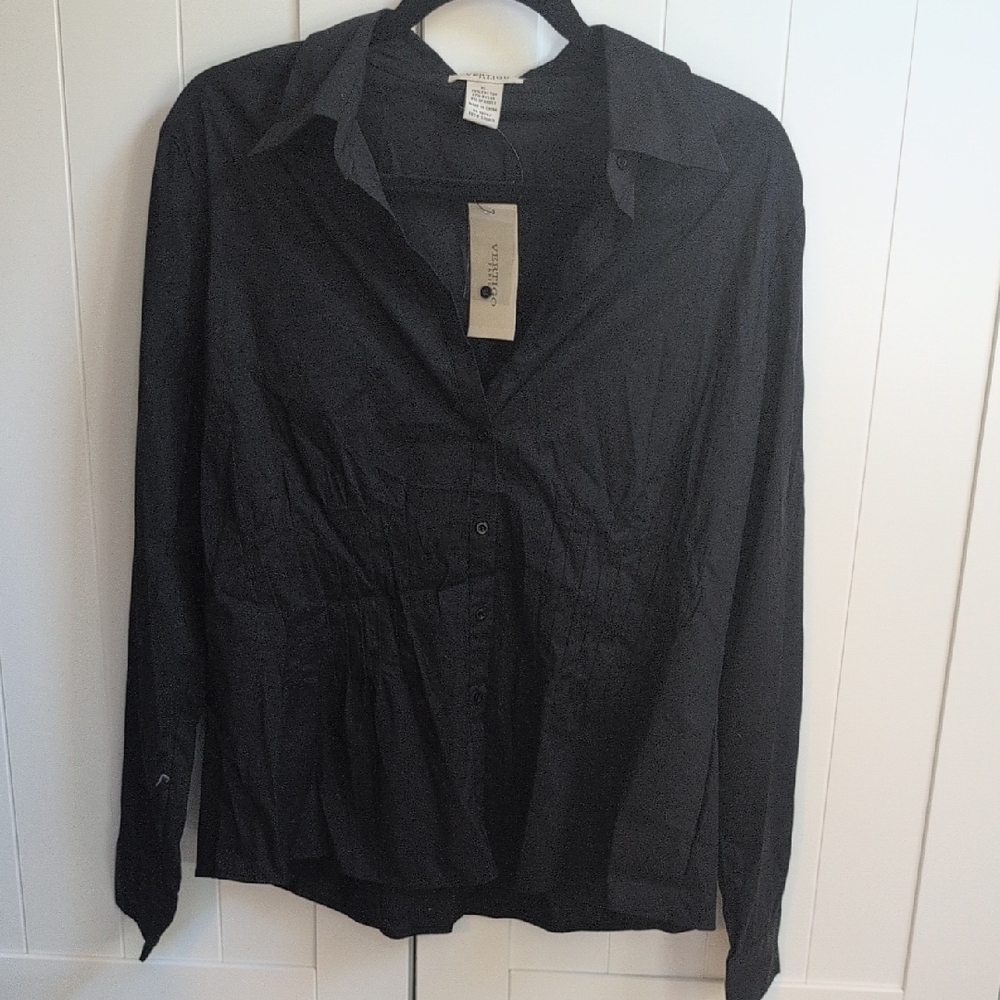 Vertigo Paris Black Button Down Shirt